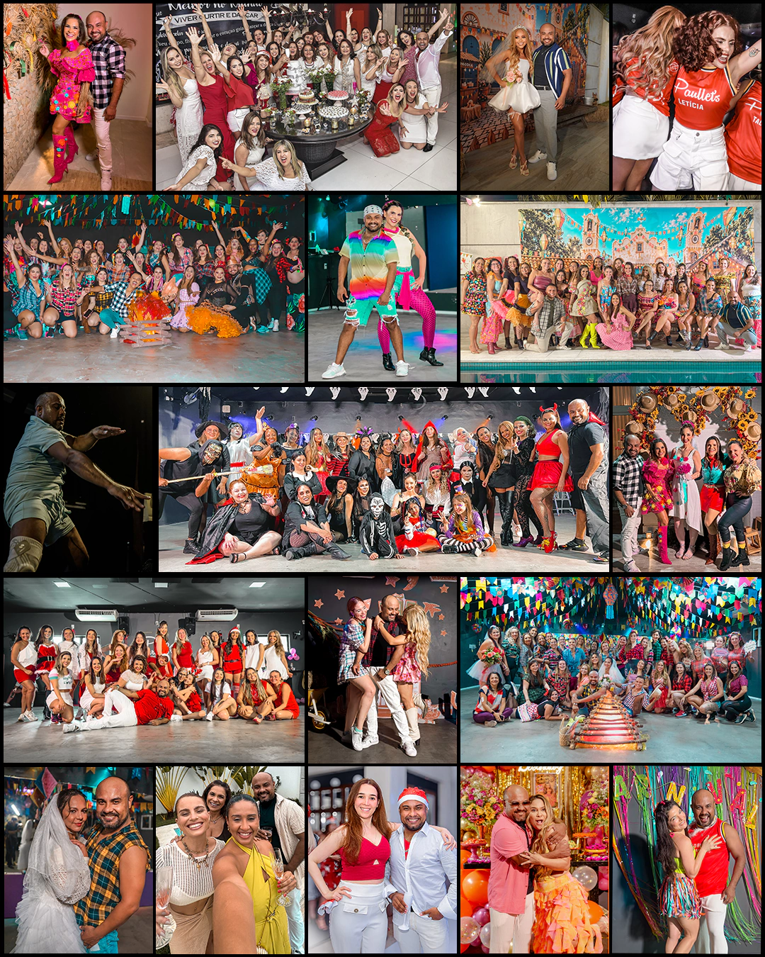 Momentos de diferentes gerações reunidas no Studio Paullet's